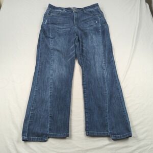 Democracy Jeans Womens 14 Blue Step Boot Cut Stretch High Rise Western Cowgirl